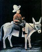 Niko Pirosmani A Little Boy Riding a Donkey oil painting
